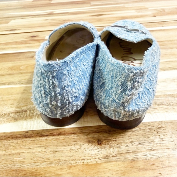Sam Edelman Loraine Tweed Horse-Bit Denim Loafers in Montrose Blue size 6.5 - Picture 10 of 15